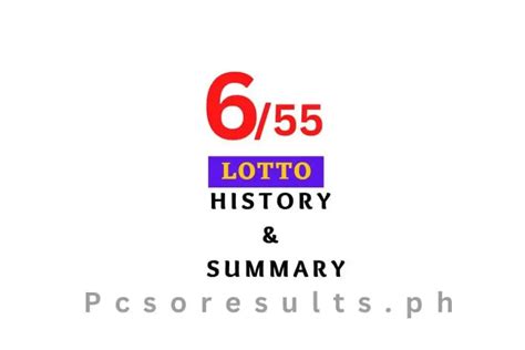 lotto result 6/55 summary